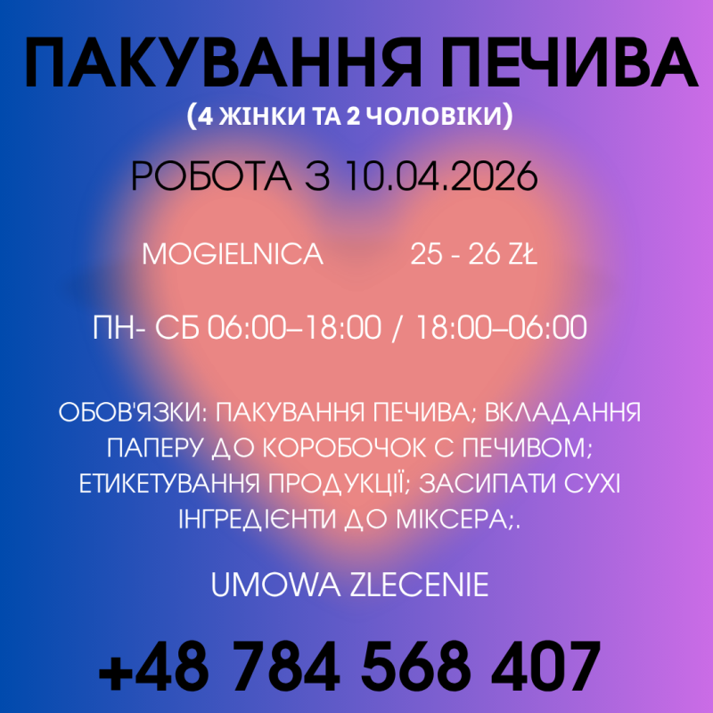Робота та підробіток у Варшаві