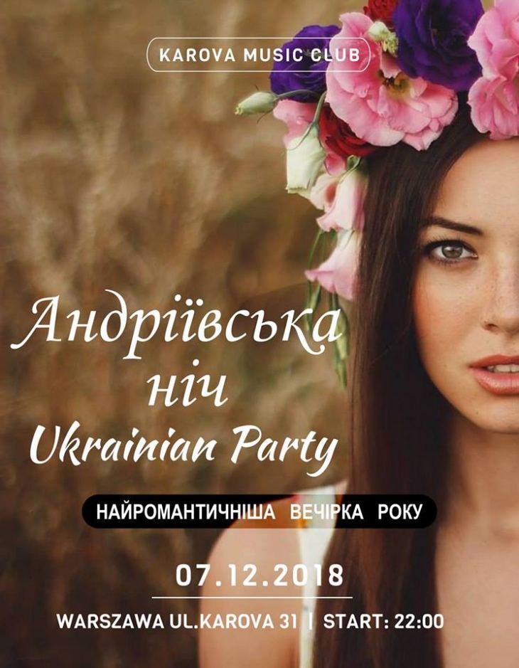 Андріївська Ніч Party Українська вечірка Ukrainian Night Warsaw