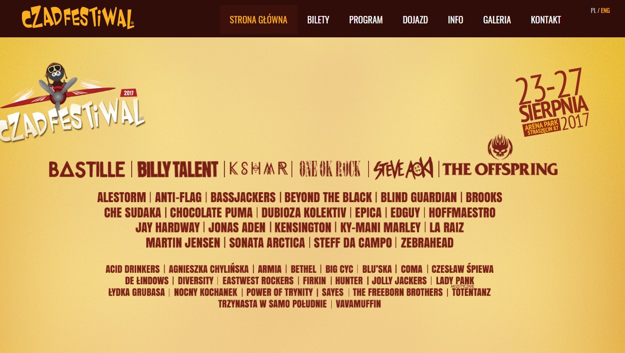 Серед хедлайнерів - The Offspring, Billy Talent, Sonata Arctica та Blind Guardian