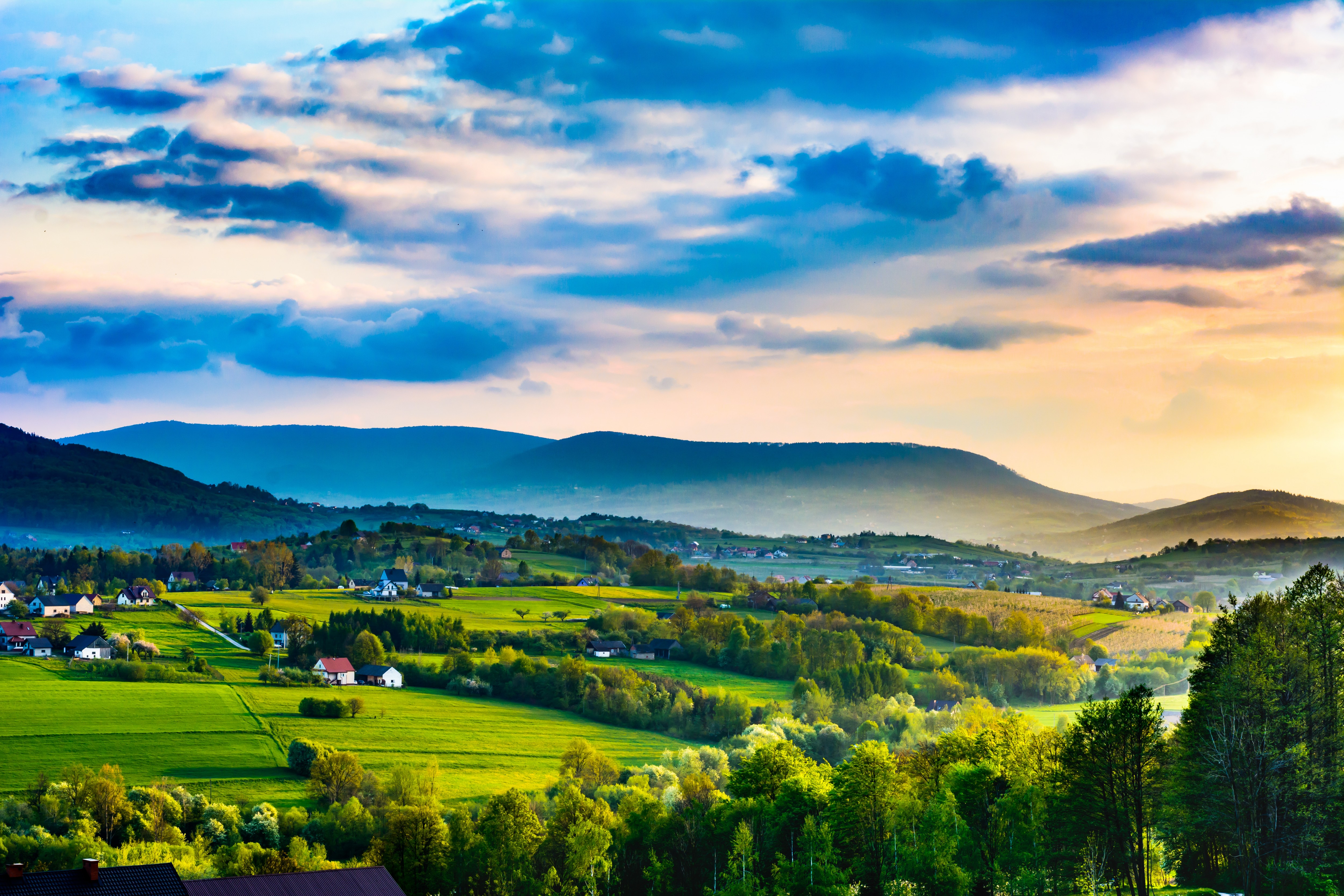 Вид на Beskid Wyspowy