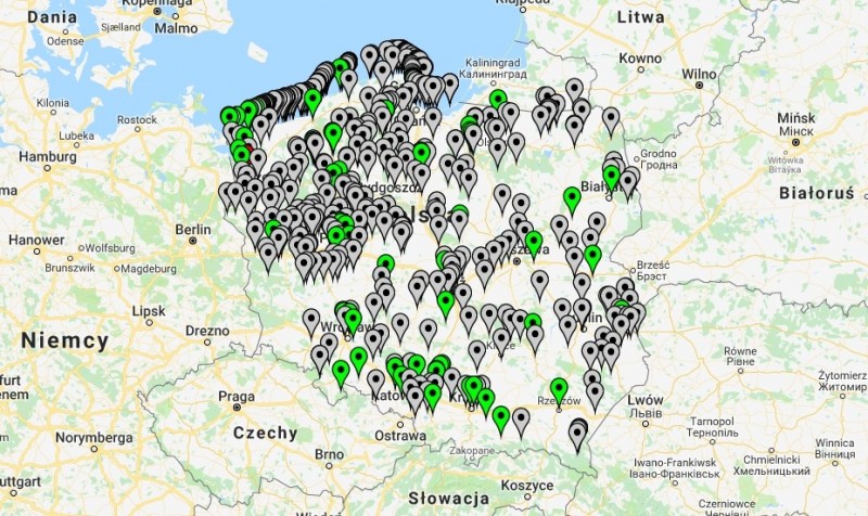 Карта водойомів Польщі